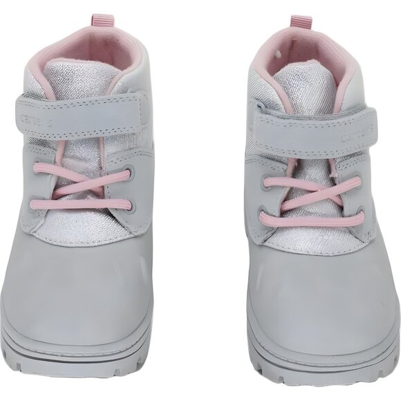 Carter's Gray Ankle Boots for Girls with Hook-and-Loop Strap US 11 - Picture 5 of 6